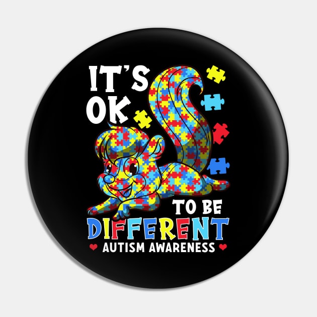 It's OK To Be Different Autism Awareness Puzzle Pin by theperfectpresents