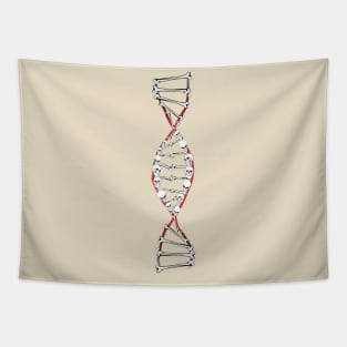 DNA Skull and Bones Tapestry