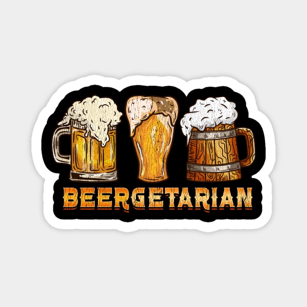 Beergetarian graphic for a Craft Beer Lover Magnet by biNutz