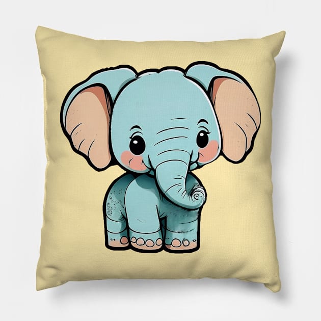 BABY ELEPHANT #2 Pillow by RickTurner