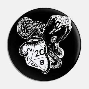 Fathomless D20: dnd 5e warlock dice White and black text Pin