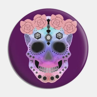 Colorful Sugar Skull Pin