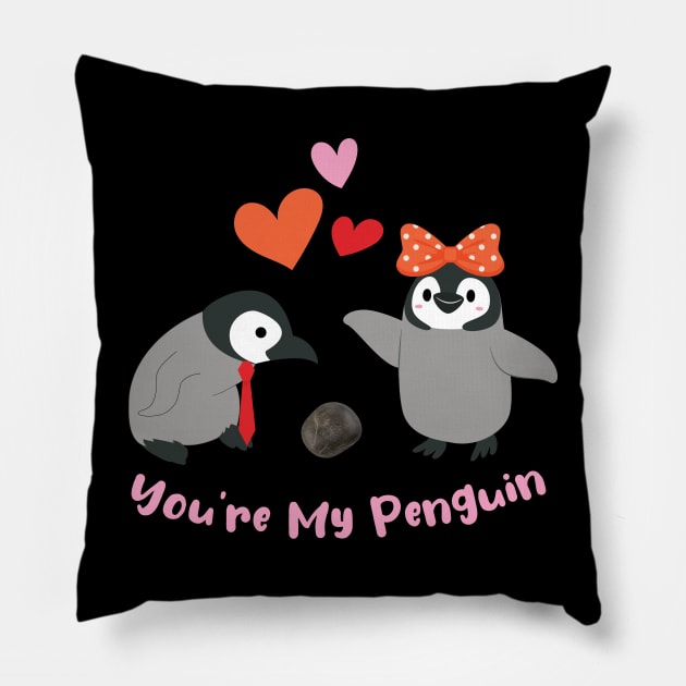 You're My Penguin - Lovebirds Proposal Pillow by Smiling-Faces