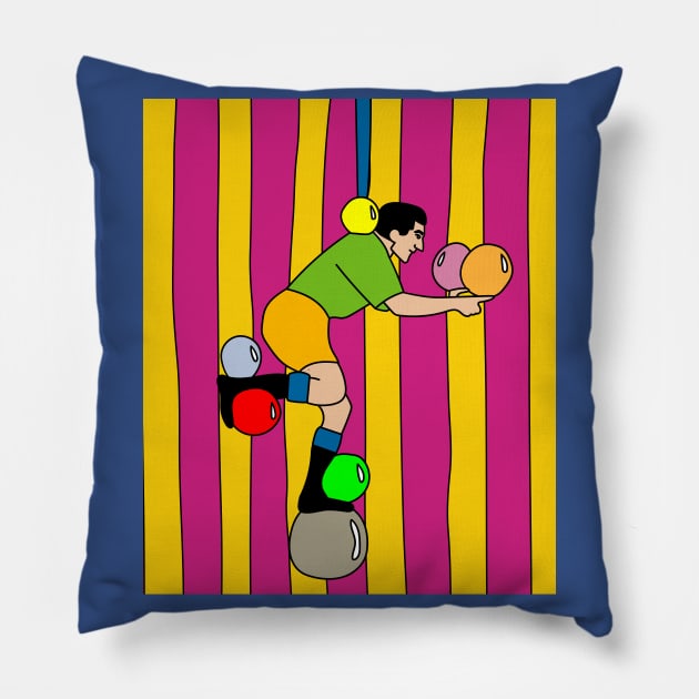 Juggler Juggling Circus Performers Pillow by flofin