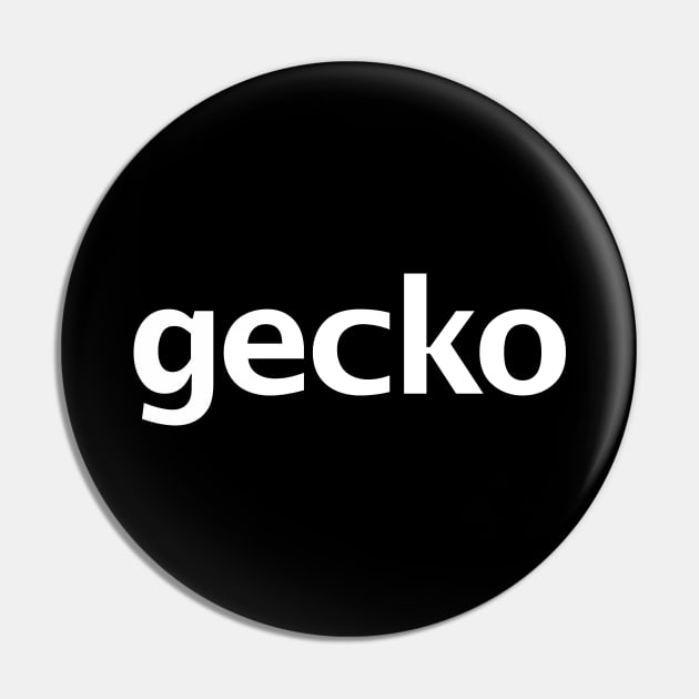 Gecko White Text Typography Pin by ellenhenryart