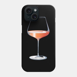 Rose wine glass Phone Case