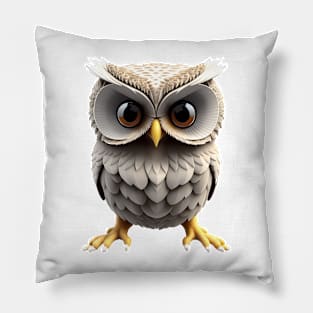 Cute owlet illustration sticker Pillow