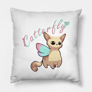 Cat X Butterfly AKA CATTERFLY | Cat and Butterfly Pillow