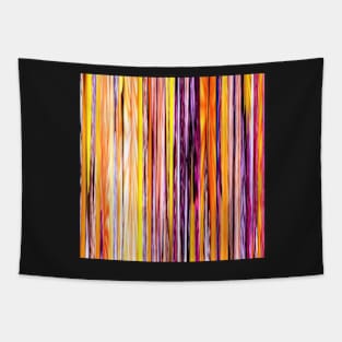 orange yellow purple abstract striped pattern Tapestry