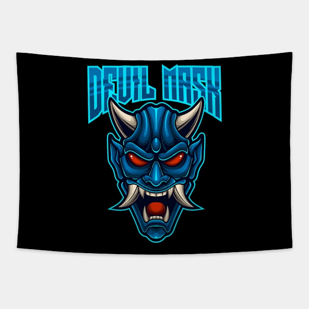 Devil Mask Esport 1.3 Tapestry by Harrisaputra