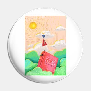 Sweet Book Girl Pin