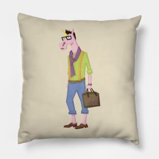 Hipster Unicorn Pillow