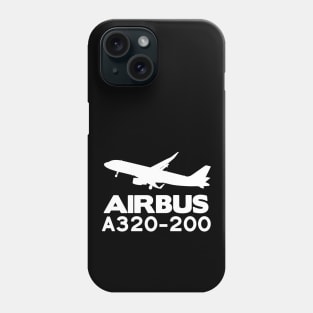 Airbus A320-200 Silhouette Print (White) Phone Case