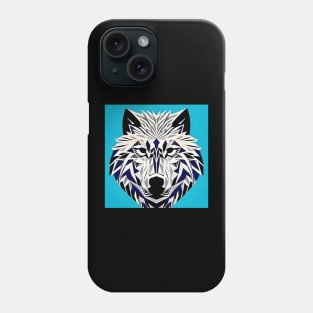 Pop Art Geometric Wolf Face Phone Case