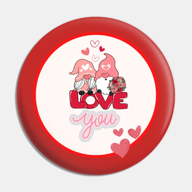 Love you - Dwarves Couple Pin by O.M design