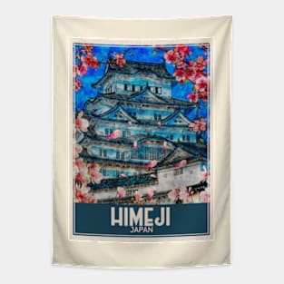 Himeji Japan Travel Art Tapestry