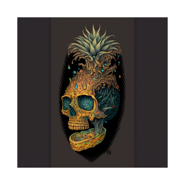Pineapple Skull by MindTankArt