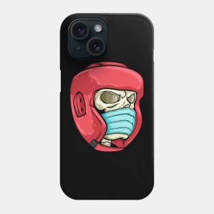 Skull with Face mask and Boxing helmet Phone Case