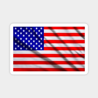 American USA flag. The flag flutters in waves Magnet