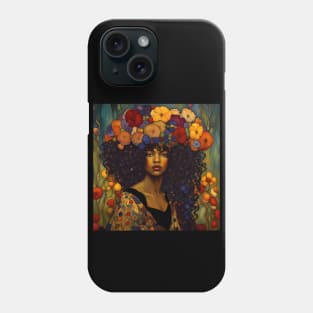 Beautiful Black Art Nouveau Woman Phone Case