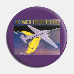 Vintage Travel Poster, Florida From the Air Pin