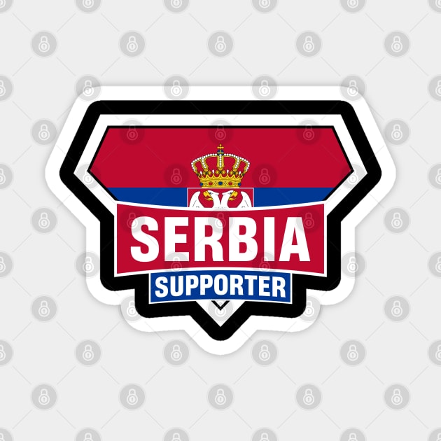 Serbia Super Flag Supporter Magnet by ASUPERSTORE