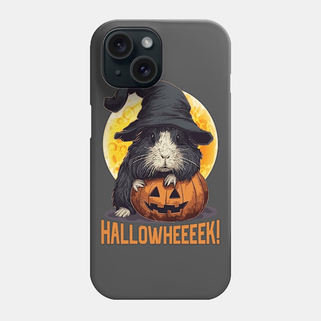 Funny and cute guinea pig halloween themed Phone Case by Urbana Fly