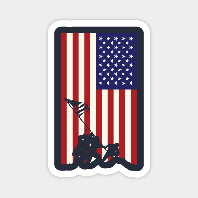 Iwo Jima - Shirt Corner Magnet by Shapetrix