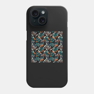 Organic forms and lines colorful pattern Phone Case