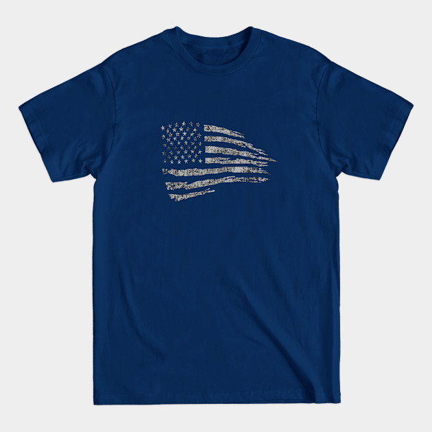 White American Flag - American Flag - T-Shirt