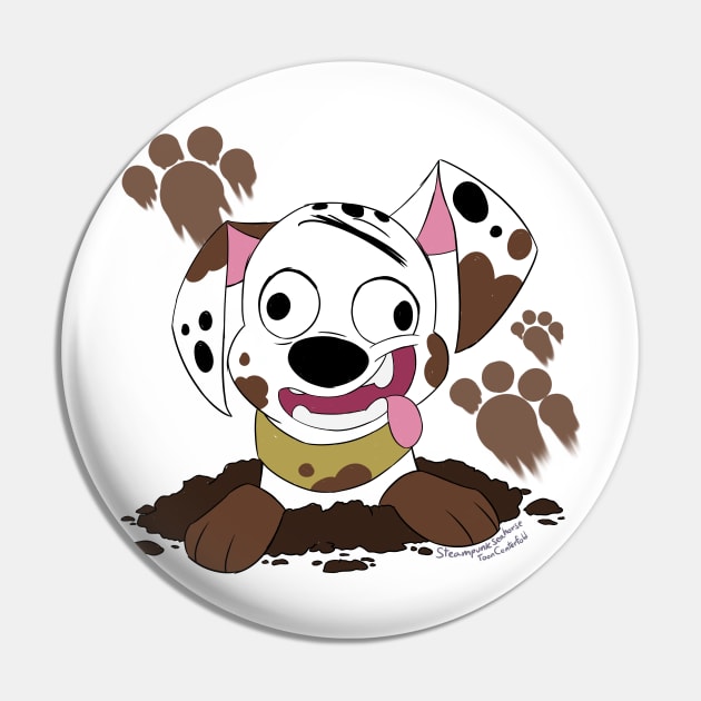 Diesel Dalmatian Pin by SteampunkSeahorse