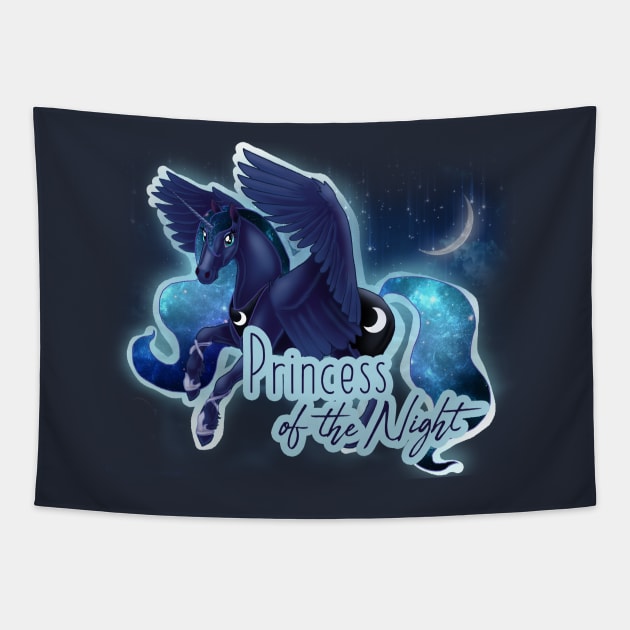 Luna - Princess of the Night Tapestry by Unicornarama