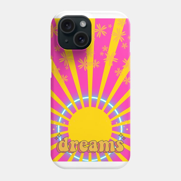 Sun Ray on Hot Pink Phone Case by Graceheartwork