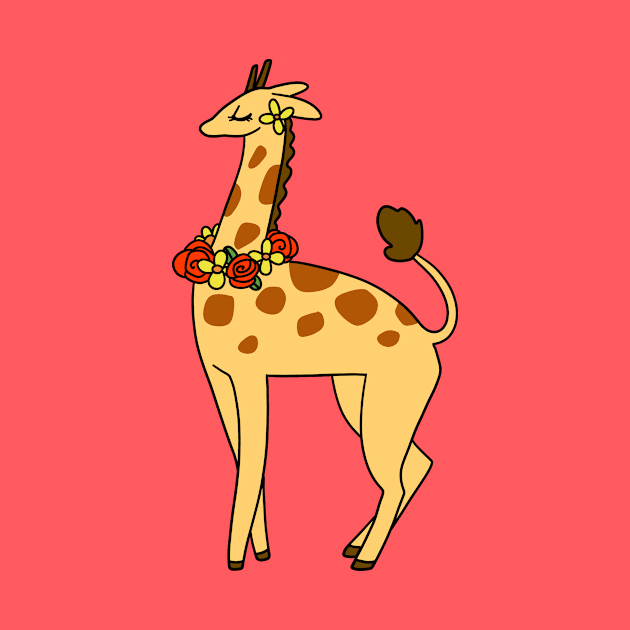 Flower Crown Giraffe by saradaboru