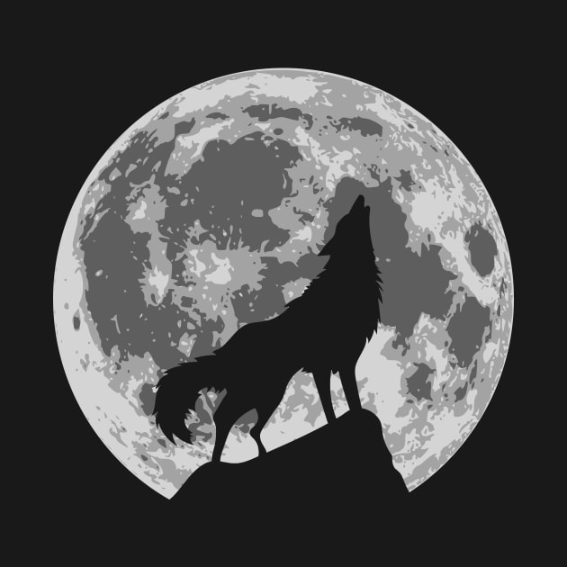 Halloween Moon Wolf by InfinityTone