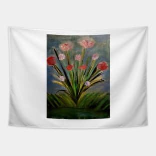 wildflowers growing beside a pond Tapestry