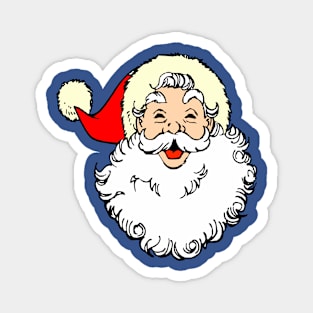 Merry Christmas Old Santa Face Magnet