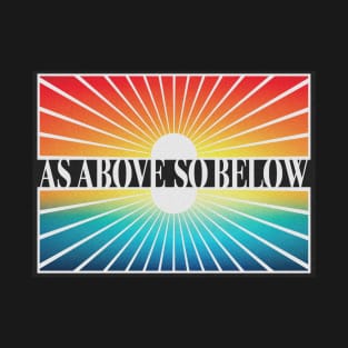 As Above So Below - Sunset/Sunrise Vintage style logo T-Shirt