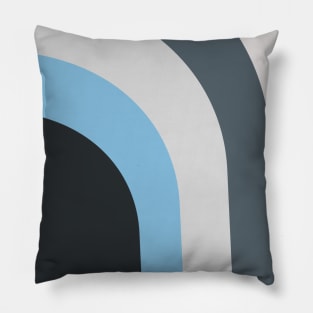 Boho dark negative rainbow pattern Pillow