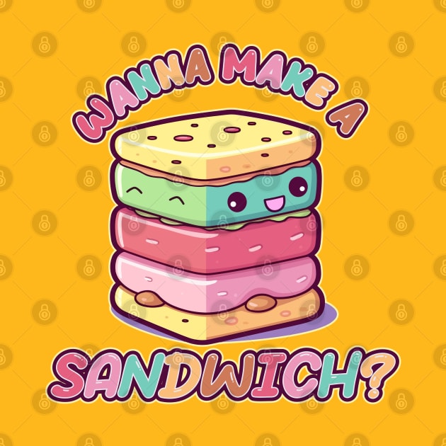 Wanna Make a Sandwich? Kawaii Ice Cream Sandwich by DanielLiamGill