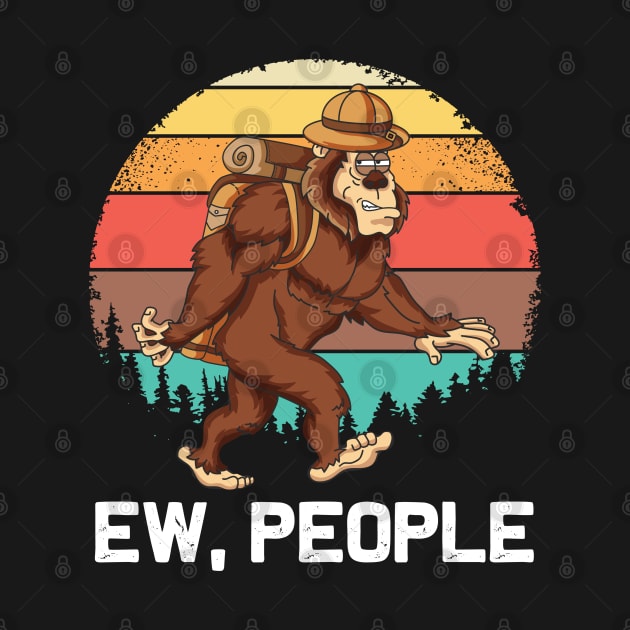 Ew, People Bigfoot Retro Sunset Hiking Outdoors by ghsp