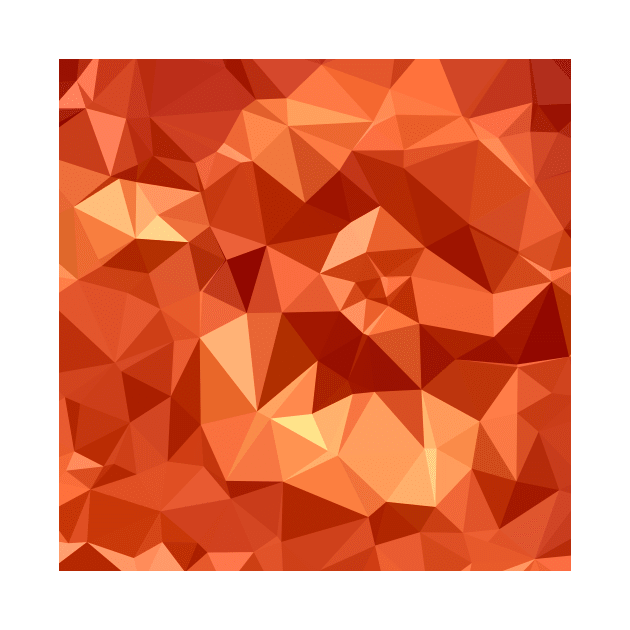 Atomic Tangerine Orange Abstract Low Polygon Background by retrovectors