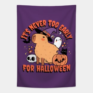 It is never too early for halloween Cute capybara designs Tapestry