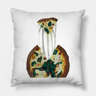 hand drawn pizza Pillow