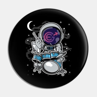 Astronaut Drummer Evergrow EGC Coin To The Moon Crypto Token Cryptocurrency Blockchain Wallet Birthday Gift For Men Women Kids Pin