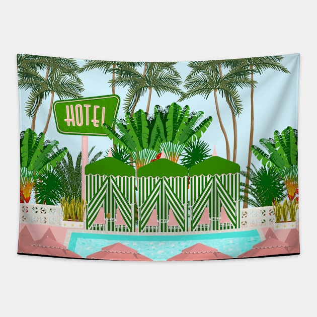 Hotel pool Tapestry by jenblove