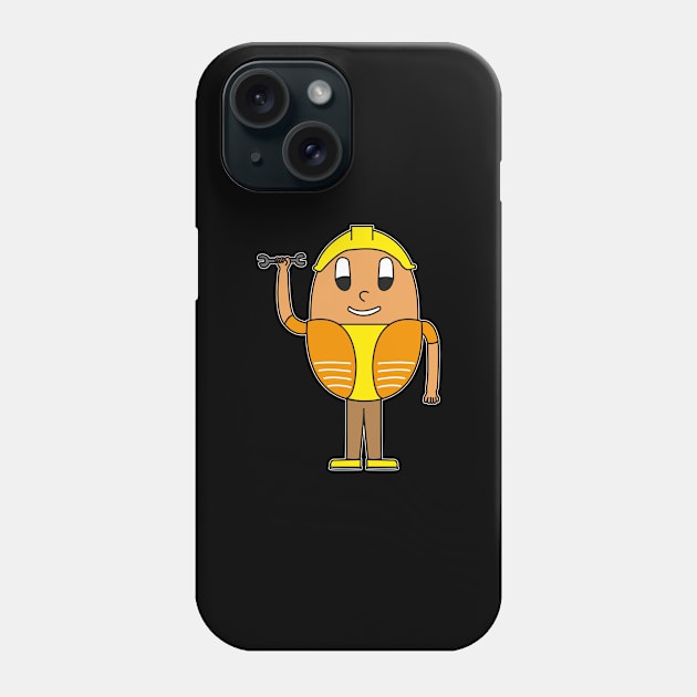 Egg Construction-Worker Phone Case by M.-P.-Mueller