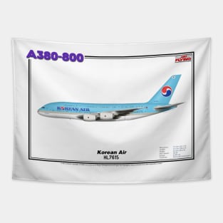 Airbus A380-800 - Korean Air (Art Print) Tapestry