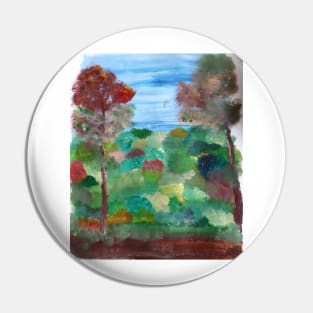 Fall Colour Scenery Painting Pin