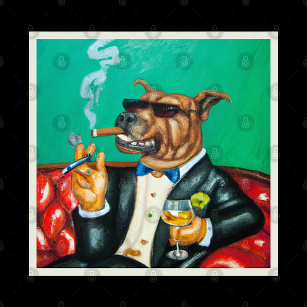 The Gambling Pit Bull by Milasneeze